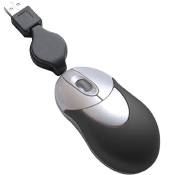 USB retractable wire mouse
